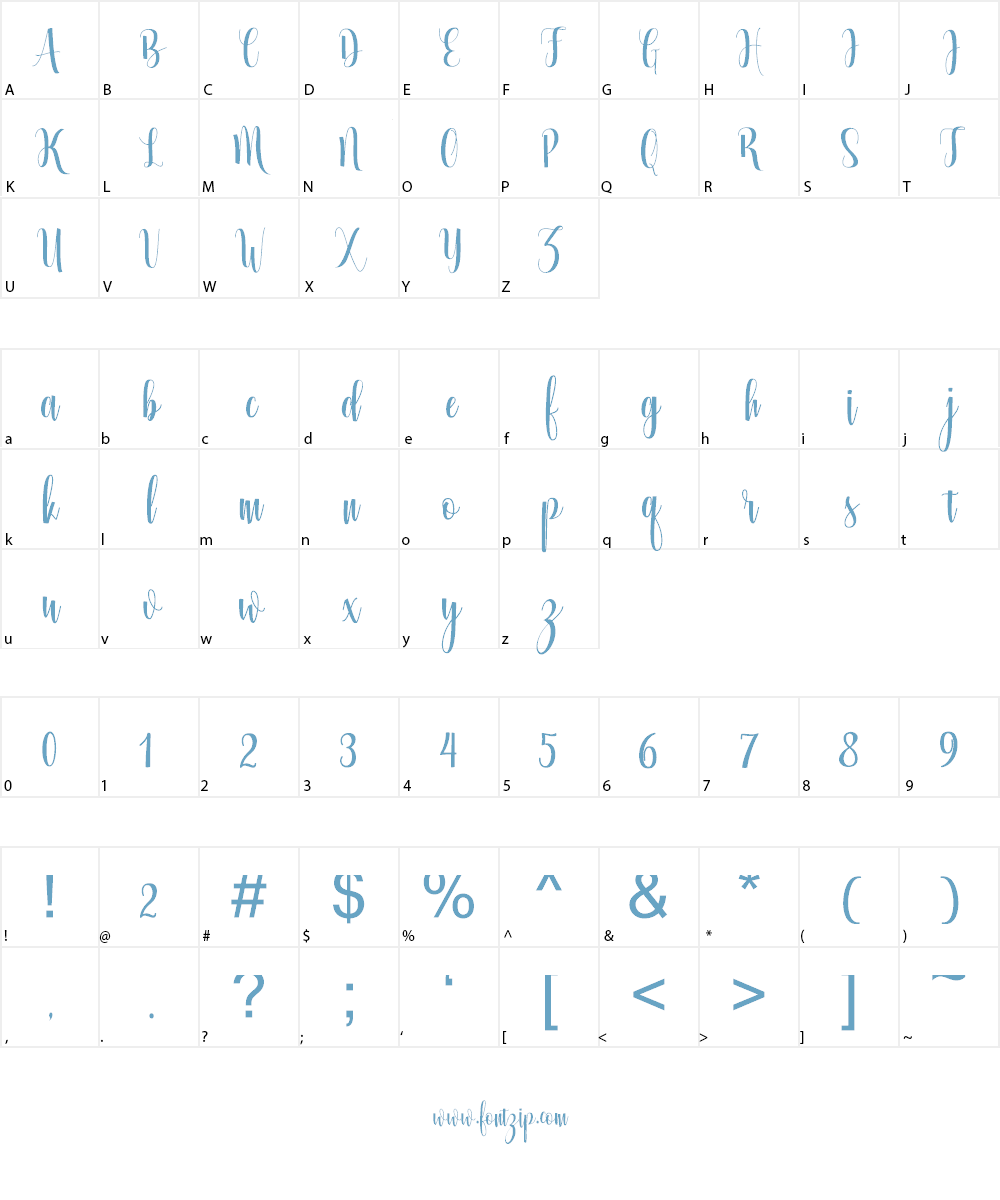 Glorious Free Font Character